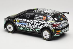 Skoda Fabia Rally2 #20 O. Solberg / E. Edmund Safari Rally Kenya 2024 IXO 1:18 18RMC222 Metall — bild 5 av 6