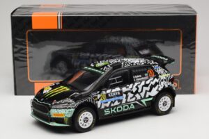 Skoda Fabia Rally2 #20 O. Solberg / E. Edmund Safari Rally Kenya 2024 IXO 1:18 18RMC222 Metall — bild 6 av 6