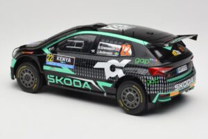 Skoda Fabia Rally2 #22 Toksport G. Greensmith / J. Andersson Safari Rally Kenya 2024 IXO 1:18 18RMC209 Metall — bild 5 av 6