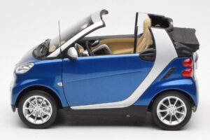 Smart Fortwo W451 Cabriolet Blå Silver Minichamps 1:18 Q0022565V001C80Q00 Metall — bild 4 av 8