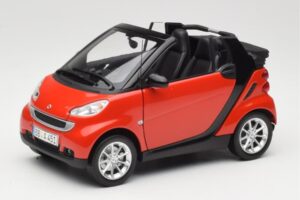 Smart Fortwo W451 Cabrio Röd Svart Minichamps 1:18 150036333 Metall