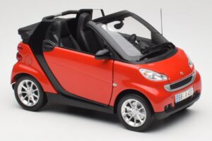 Smart Fortwo W451 Cabrio Röd Svart Minichamps 1:18 150036333 Metall — bild 6 av 8