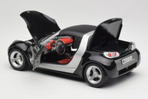 Smart Roadster Svart Bburago 1:18 34099-M1 Metall — bild 5 av 8