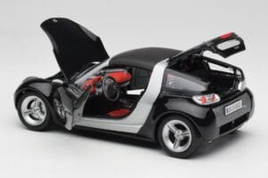 Smart Roadster Mörkblå Bburago 1:18 34917 Metall — bild 5 av 8