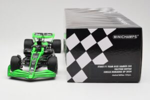 Stake F1 Team Kick Sauber C44 #77 V. Bottas Emilia Romagna GP 2024 Minichamps 1:18 117240177 Metall — bild 3 av 7