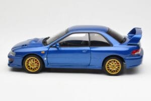 Subaru Impreza 22B Upgraded Version Blå Med Guld Fälgar AUTOart 1:18 78602 Metall — bild 4 av 8