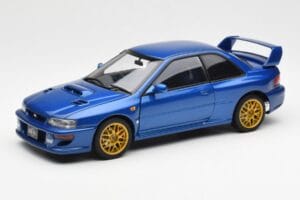Subaru Impreza 22B Upgraded Version Blå Med Guld Fälgar AUTOart 1:18 78602 Metall