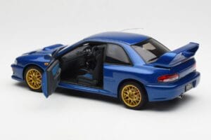 Subaru Impreza 22B Upgraded Version Blå Med Guld Fälgar AUTOart 1:18 78602 Metall — bild 5 av 8