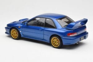 Subaru Impreza 22B Upgraded Version Blå Med Guld Fälgar AUTOart 1:18 78602 Metall — bild 7 av 8