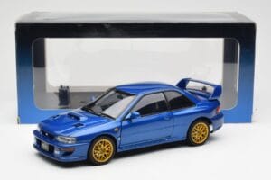 Subaru Impreza 22B Upgraded Version Blå Med Guld Fälgar AUTOart 1:18 78602 Metall — bild 8 av 8