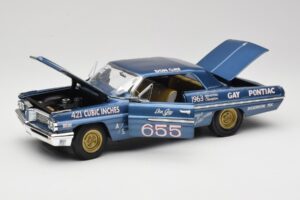 Pontiac Catalina Super Duty Super Stock #655 Blå 1962 Auto World 1:18 AW201/06 Metall — bild 2 av 8