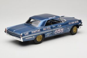 Pontiac Catalina Super Duty Super Stock #655 Blå 1962 Auto World 1:18 AW201/06 Metall — bild 3 av 8