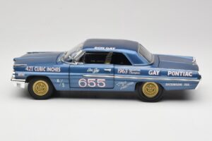 Pontiac Catalina Super Duty Super Stock #655 Blå 1962 Auto World 1:18 AW201/06 Metall — bild 4 av 8