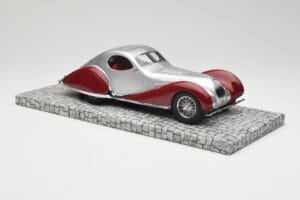 Talbot-Lago T150 C-SS Coupe Silver Röd Minichamps 1:18 107117121 Resin — bild 4 av 6