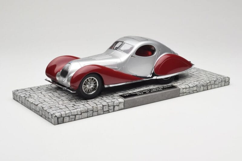 Talbot-Lago T150 C-SS Coupe Silver Röd Minichamps 1:18 107117121 Resin