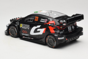 Toyota GR Yaris WRC #33 E. Evans / S. Martin Rally Monte Carlo 2025 IXO 1:18 18RMC229B Metall — bild 5 av 6
