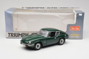Triumph GT6 Mk3 Grön Sun Star 1:18 1055 Metall — bild 8 av 8