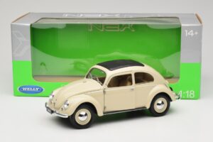 Volkswagen Beetle Type 1 Classic Vit Welly 1:18 18040W Metall — bild 8 av 8