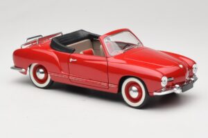 Volkswagen Karmann Ghia Cabriolet Röd Solido 1:18 8058 Metall — bild 6 av 8