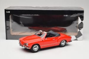 Volkswagen Karmann Ghia Cabriolet Röd Minichamps 1:18 155054030 Metall — bild 6 av 6