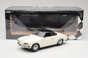 Volkswagen Karmann Ghia Gräddvit Svart Minichamps 1:18 155054021 Metall — bild 6 av 6