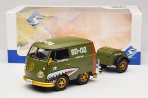 Volkswagen Kool Kombi Army Fighter Green Solido 1:18 S1810901 Metall — bild 8 av 8
