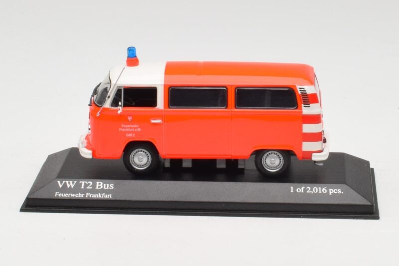 Volkswagen T2 Bus Brandkår Frankfurt Minichamps 1:43 400053091 Metall
