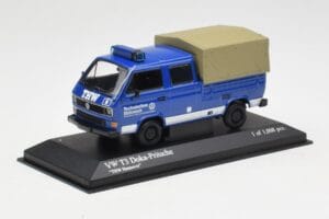 Volkswagen T3 Double Cab Flatbed THW Hannover Minichamps 1:43 400055290 Metall — bild 2 av 4