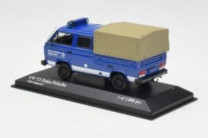 Volkswagen T3 Double Cab Flatbed THW Hannover Minichamps 1:43 400055290 Metall — bild 3 av 4