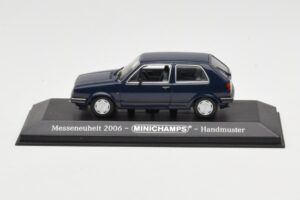 Volkswagen Golf Mk2 Blå Mässprototyp Minichamps 1:43 GOLFHANDMUSTER Metall