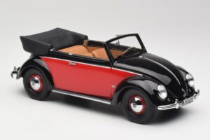Volkswagen Beetle Cabriolet Svart & Röd Minichamps 1:18 107054132 Resin — bild 4 av 6