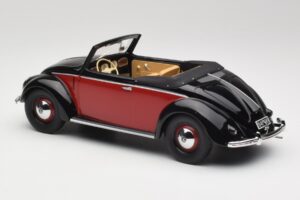 Volkswagen Beetle Hebmuller Cabriolet Svart & Röd Minichamps 1:18 107054230 Resin — bild 5 av 6
