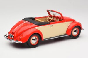 Volkswagen Beetle Hebmuller Cabriolet Röd & Kräm Minichamps 1:18 107054231 Resin — bild 2 av 6
