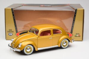Volkswagen Beetle Guld Bburago 1:18 3361 Metall — bild 8 av 8