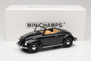 Volkswagen Beetle Type 1 Hebmuller Cabriolet Svart Minichamps 1:18 107054232 Metall — bild 6 av 6