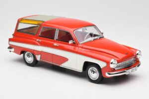 Wartburg 311 Camping Deluxe Röd Vit BoS Models 1:18 BOS037 Resin — bild 4 av 6
