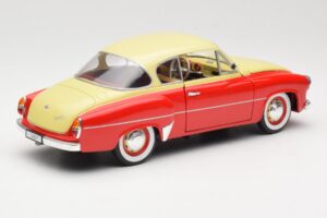 Wartburg 311 Coupe Röd & Beige Revell 1:18 8418 Metall — bild 3 av 8