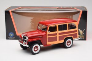 Willys Jeep Station Wagon Röd Road Signature 1:18 92858 Metall — bild 8 av 8