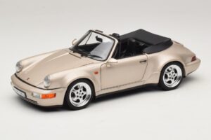 Porsche 911 964 Turbo Look Cabriolet Zermatt Silver Norev 1:18 187140 Metall