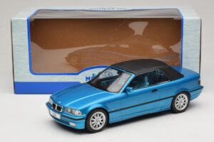 BMW 3 Series E36 Cabriolet Blå Metallic MCG 1:18 MCG18319 Metall — bild 7 av 7