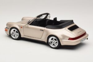 Porsche 911 964 Turbo Look Cabriolet Zermatt Silver Norev 1:18 187140 Metall — bild 7 av 8