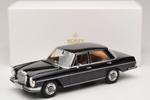 Mercedes 280 SE W108 Svart Norev 1:18 183360 Metall — bild 8 av 8