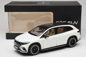 Mercedes EQS SUV X296 Manufaktur Diamond White NZG 1:18 B66960590 Metall — bild 8 av 8