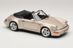 Porsche 911 964 Turbo Look Cabriolet Zermatt Silver Norev 1:18 187140 Metall — bild 6 av 8