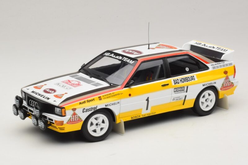 Audi Quattro #1 W. Rohrl / C. Geistdorfer Rally Monte Carlo Winner 1984 Minichamps 1:18 A5-5894 Metall