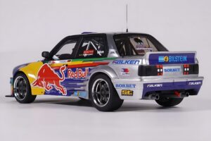 BMW E30 V8 #229 E. Hountondji Red Bull Driftbrothers Drift 2023 Blå Otto 1:18 OT486 Resin — bild 5 av 5