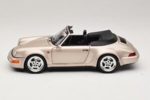 Porsche 911 964 Turbo Look Cabriolet Zermatt Silver Norev 1:18 187140 Metall — bild 4 av 8