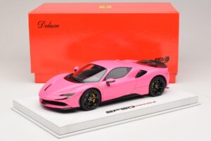 Ferrari SF90 Pack Fiorano Glansig Qatar Pink BBR 1:18 RACELINE137 Resin — bild 7 av 7
