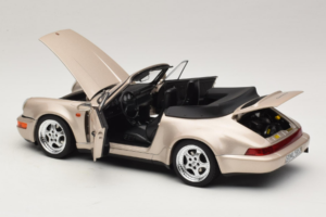 Porsche 911 964 Turbo Look Cabriolet Zermatt Silver Norev 1:18 187140 Metall — bild 5 av 8