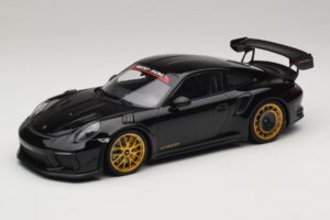 Porsche 911 992 GT3 RS Manthey Racing Svart med Guldfälgar Minichamps 1:18 MR-911-GT3RS-1804 Metall